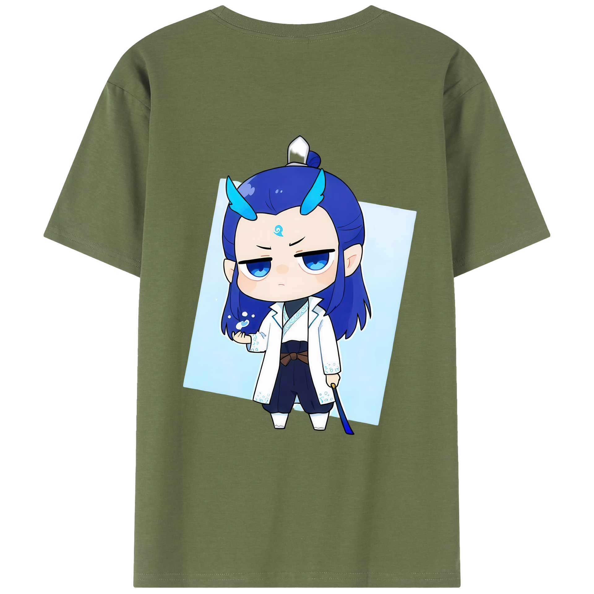 （画像用） Ne Zha 2 ナタ 魔童の大暴れ 綿100％半袖Tシャツ（背面プリント）